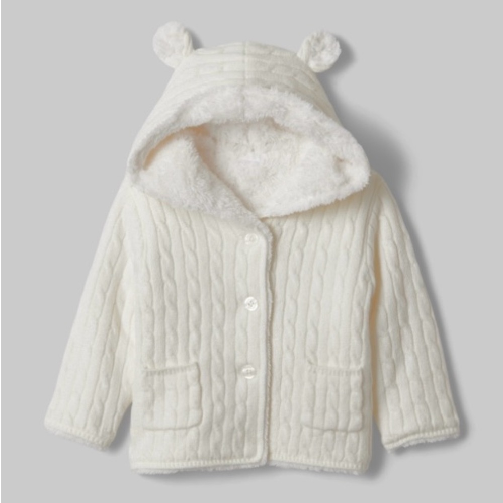NWT Baby Gap Cozy Sherpa Lined Cardigan